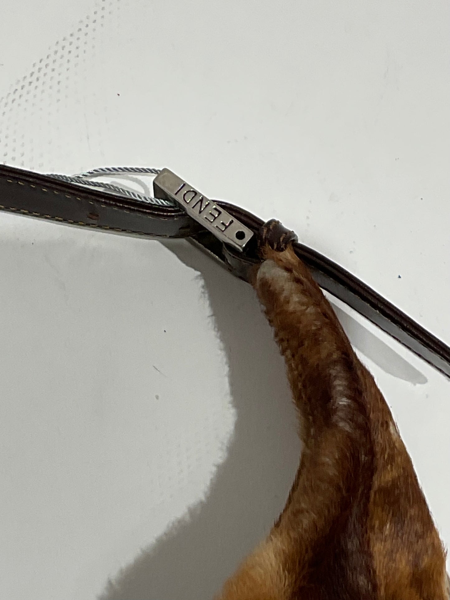 FENDI BROWN PATTERNED HOBO BAG