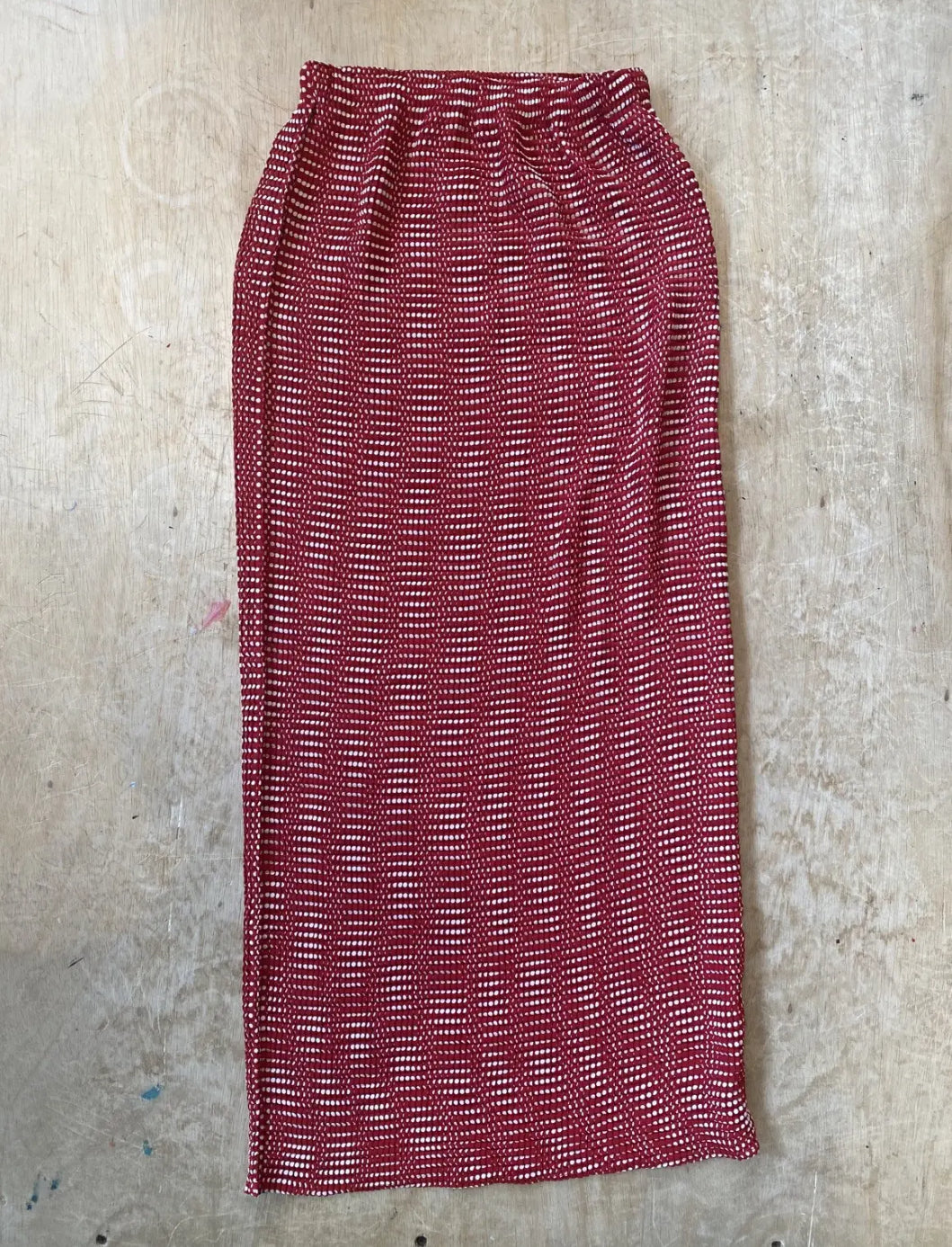 Issey Miyake 90s Pleated Polyester Top & Skirt Set