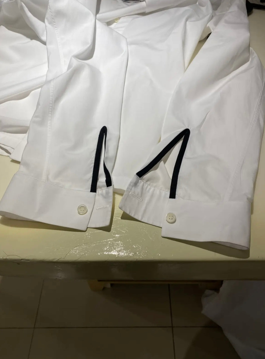 BALENCIAGA SS16 Colarless Button Up Shirt