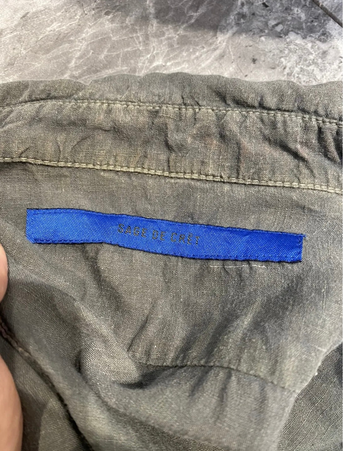 Sage de Crêt Military Linen Shirt