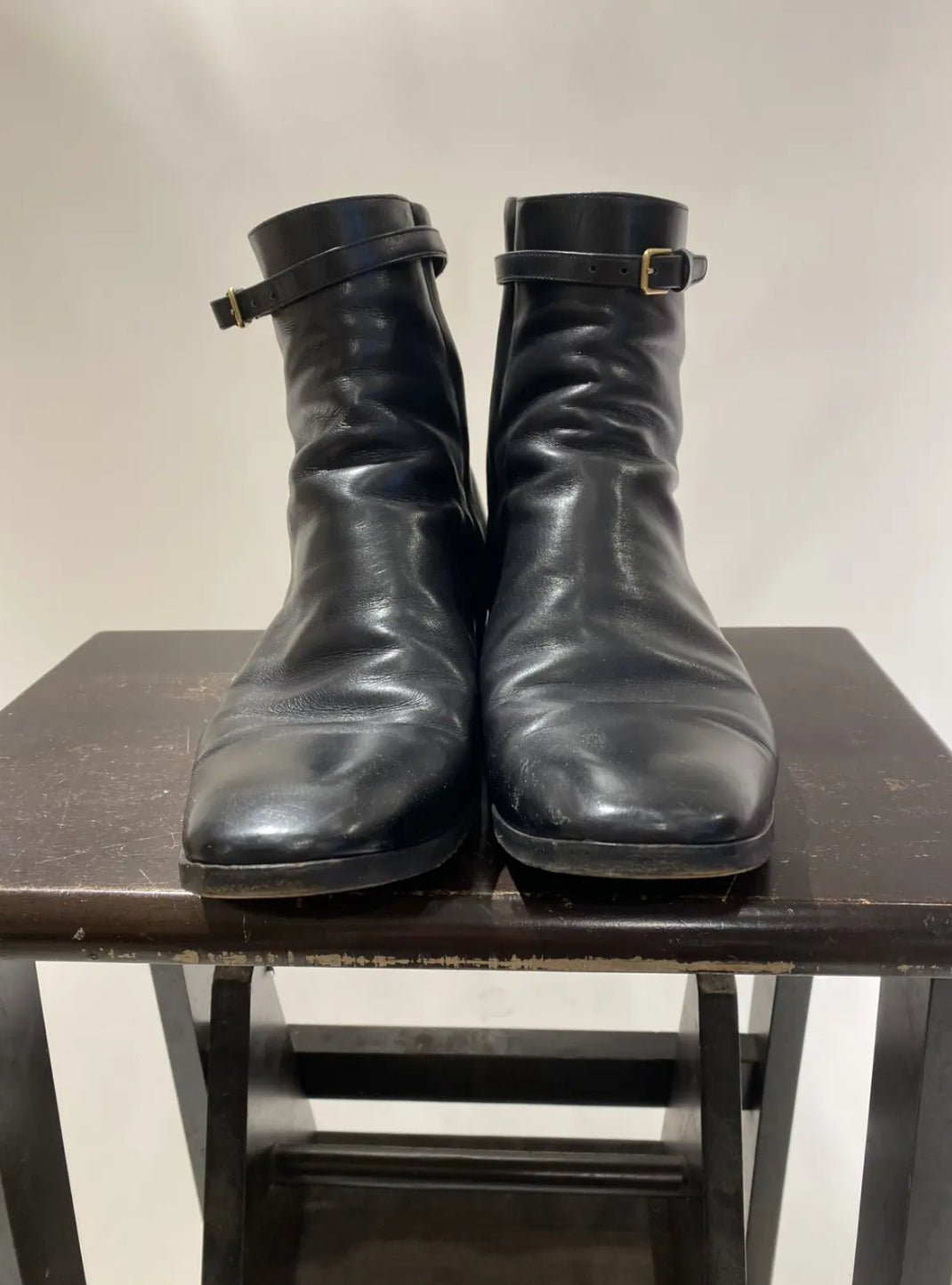 Yves Saint Laurent Back Lace Zip up Ankle Boots
