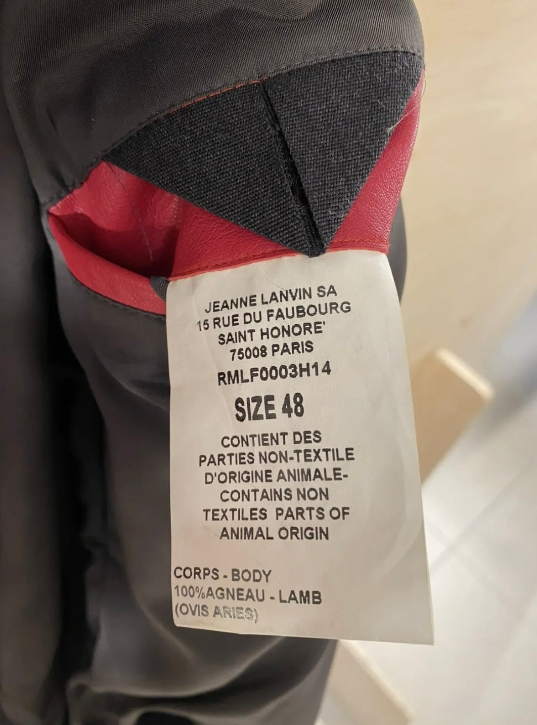 Lanvin Leather Bomber