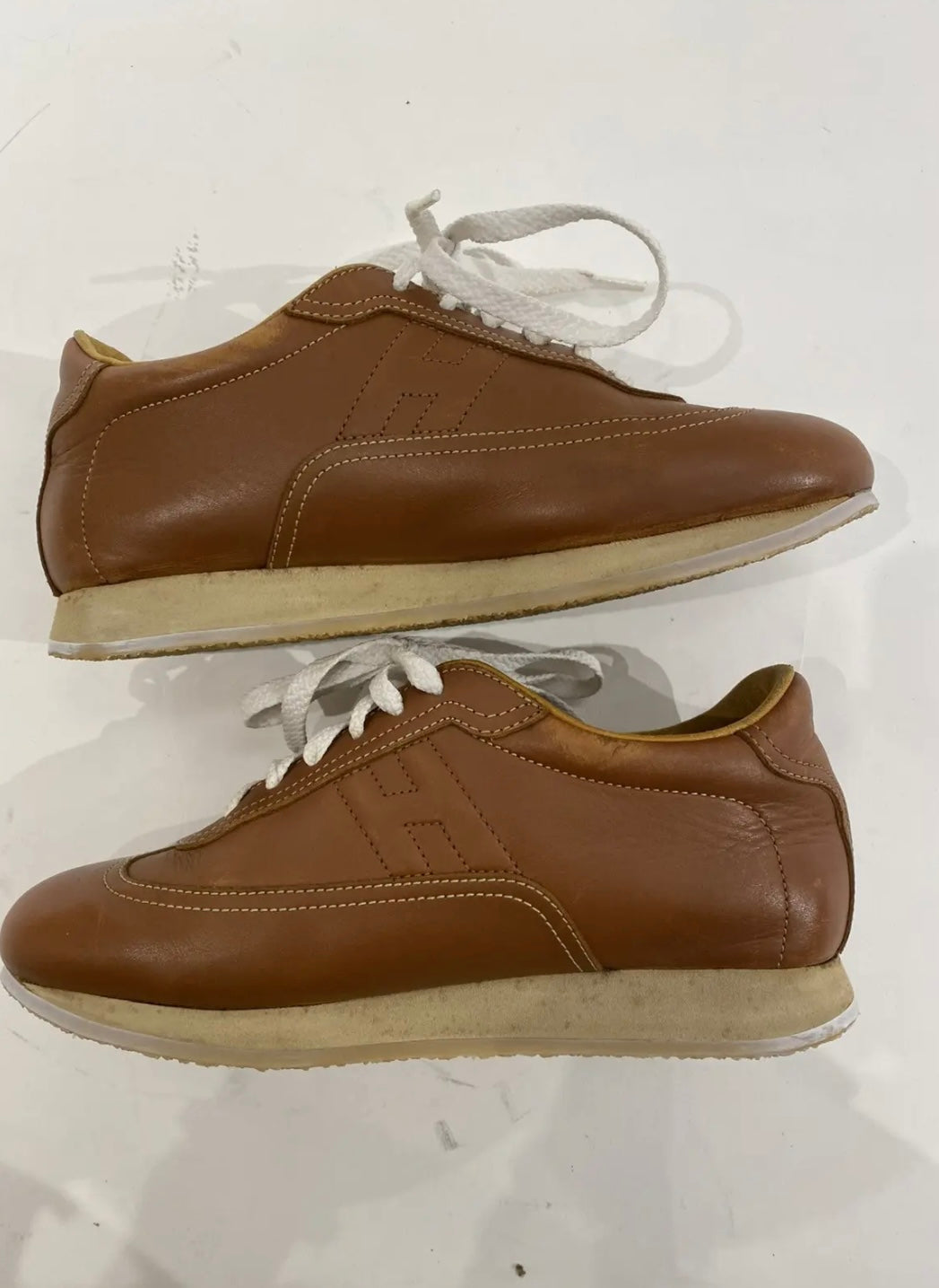 Hermès Quick Calfskin Leather H‑Logo Sneakers