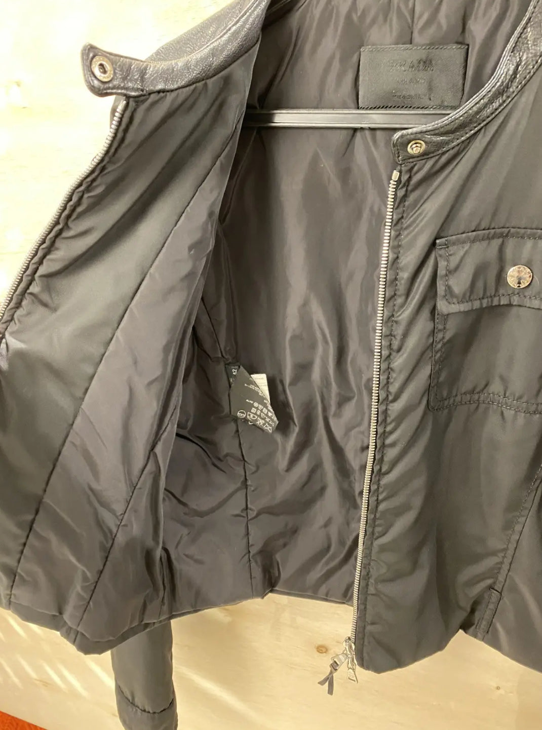 PRADA Nylon Leather Bomber