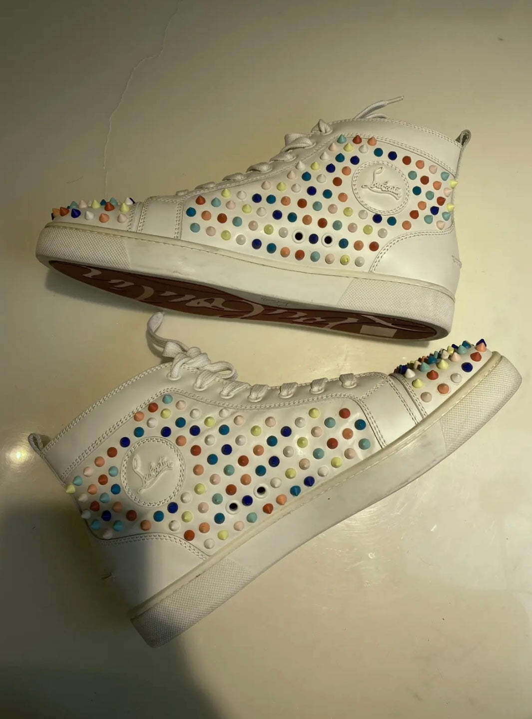 Christian Louboutin Louis Multicolor Spike Sneakers