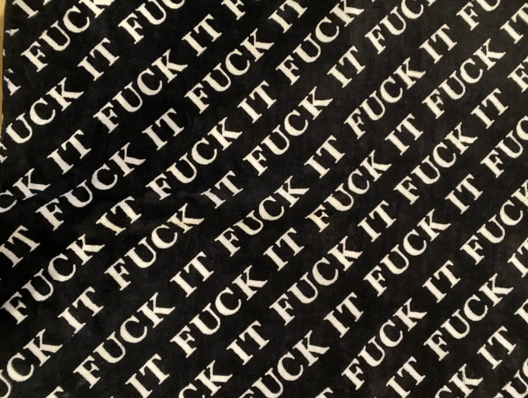 HUF “FUCK IT” Beach Towel – Black