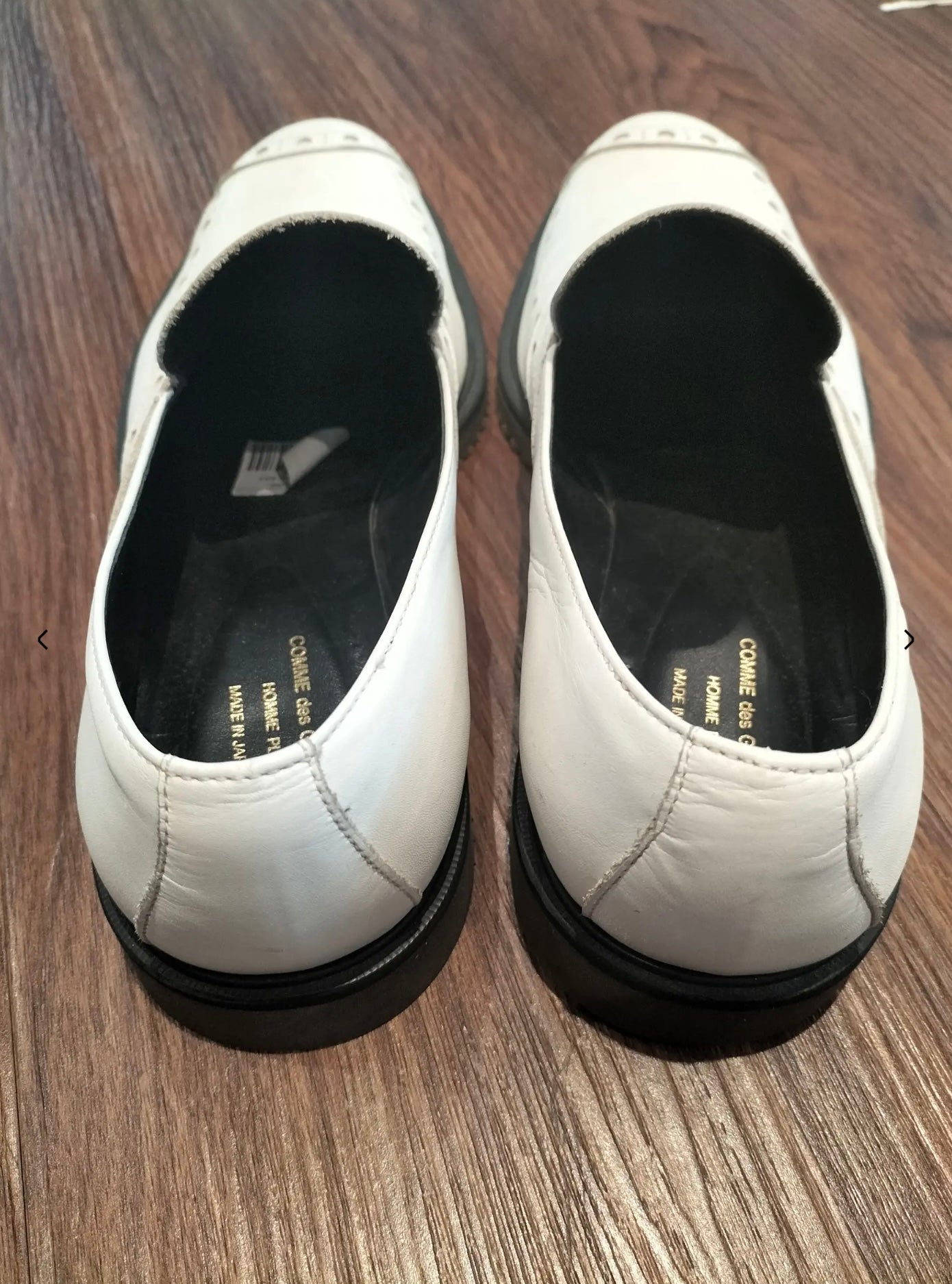 COMME des GARÇONS Homme Plus White Leather Loafers