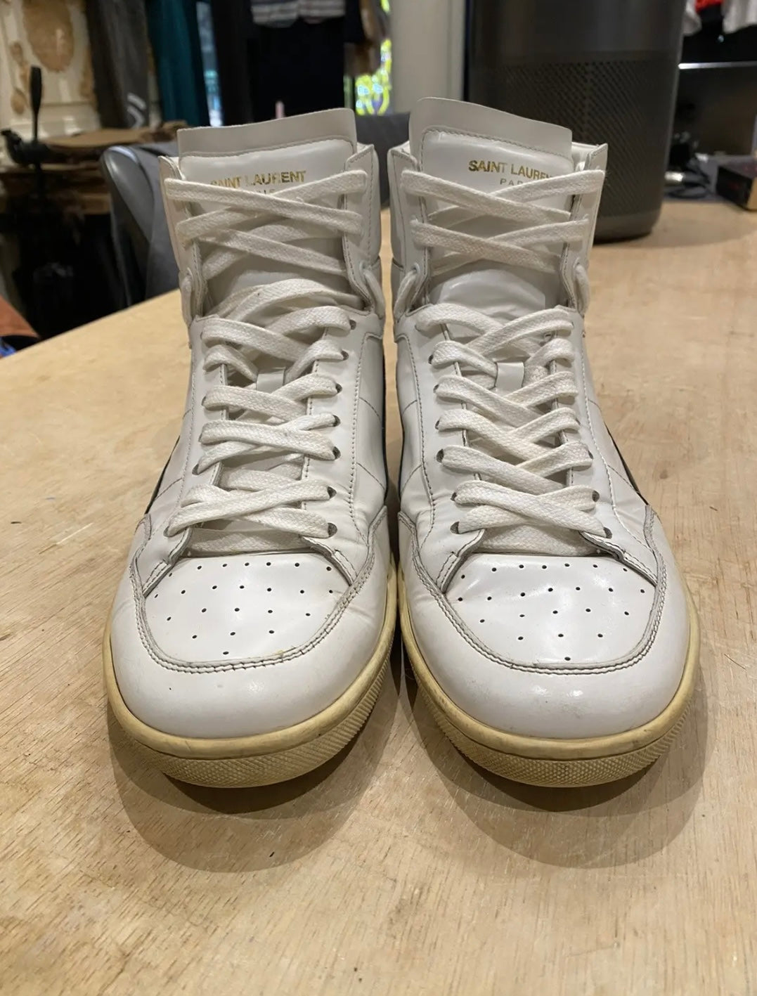 Saint Laurent FW16 Studded Court Leather Sneaker
