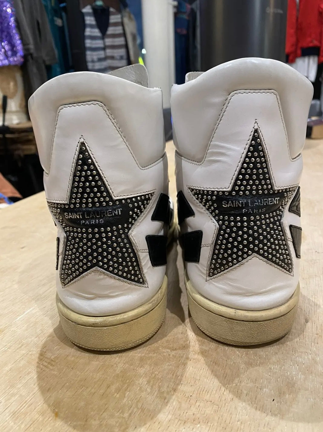 Saint Laurent FW16 Studded Court Leather Sneaker