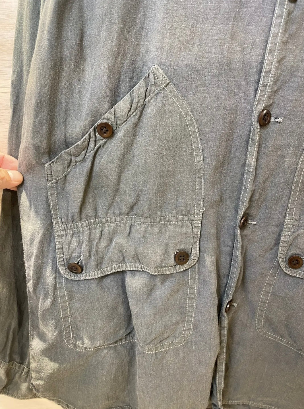 Sage de Crêt Military Linen Shirt