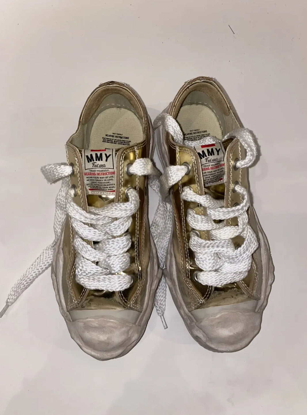 Mihara Yasuhiro Off-Gold Hank Sole Low Sneakers