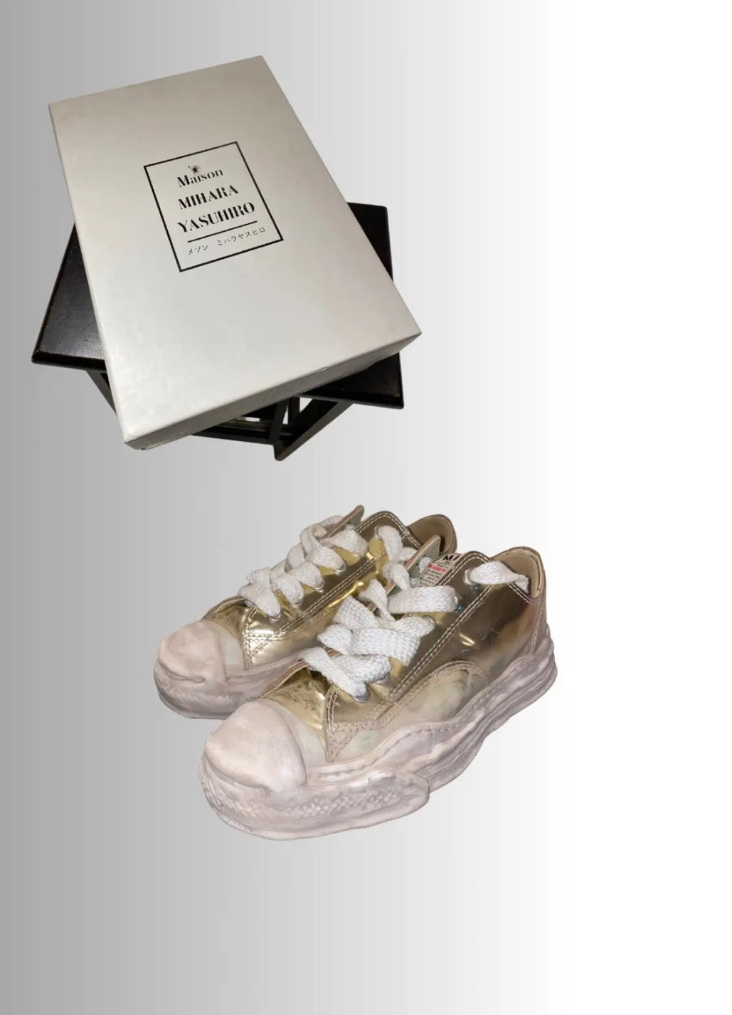 Mihara Yasuhiro Off-Gold Hank Sole Low Sneakers
