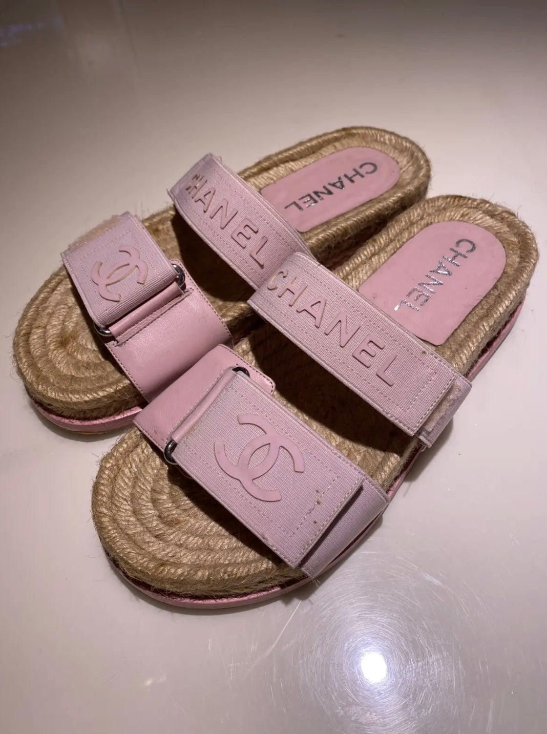 Chanel Leather & Rope Sandal