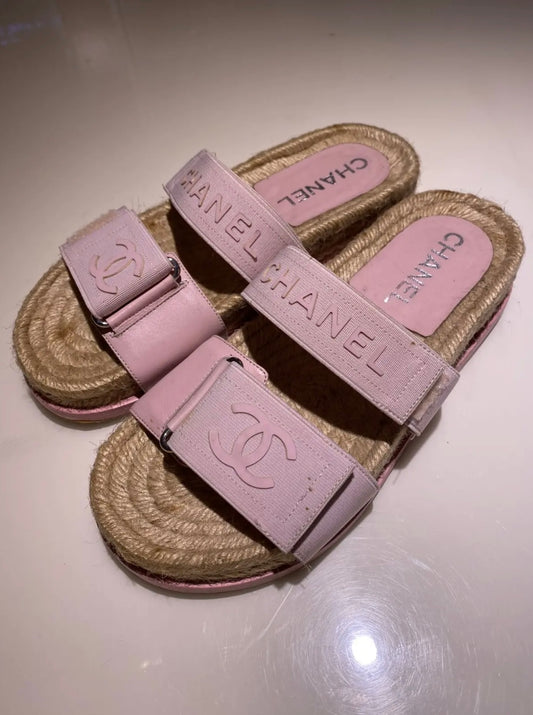 Chanel Leather & Rope Sandal