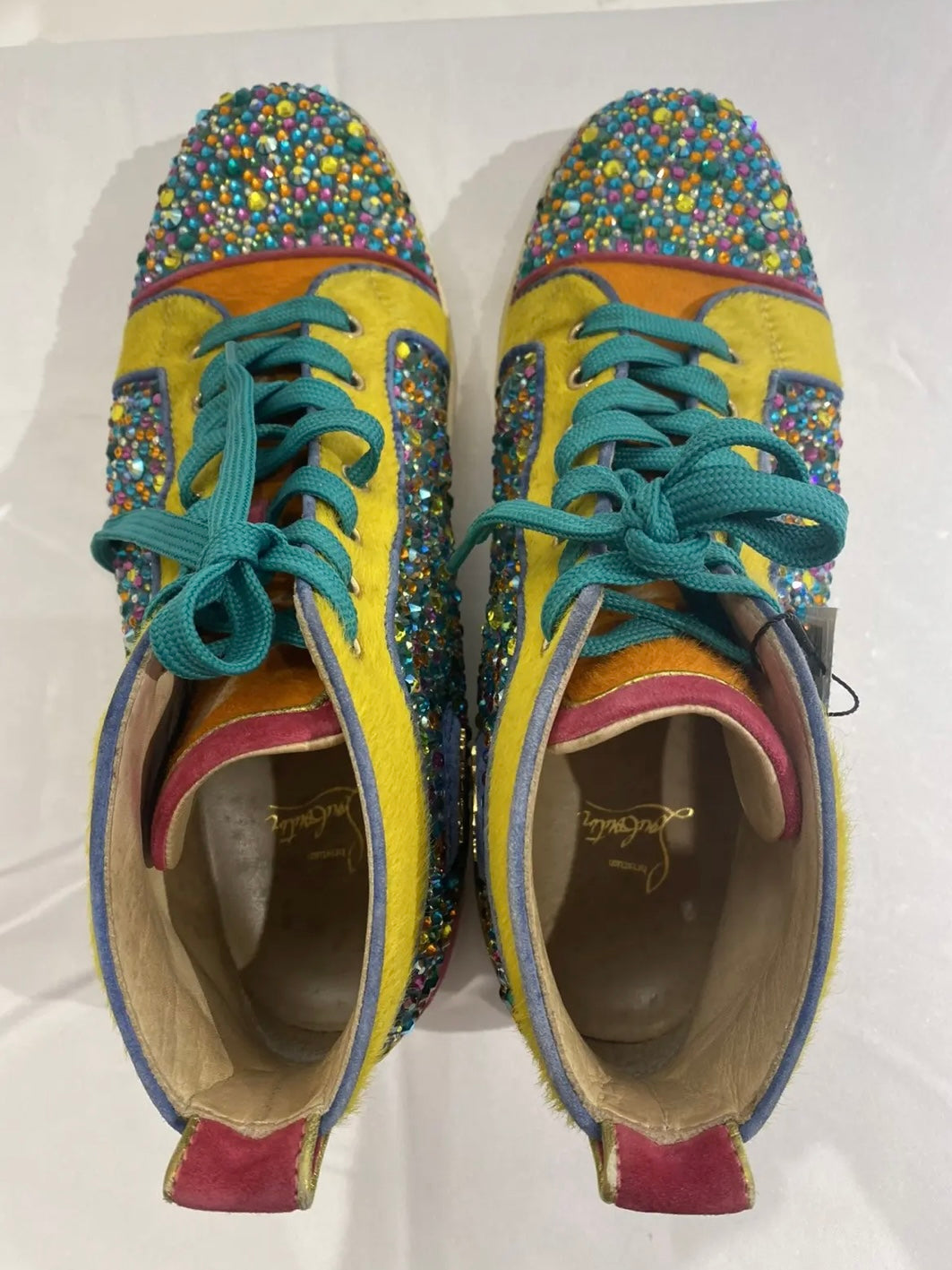 Christian Louboutin Strauss Swarovski Crystal Sneakers –