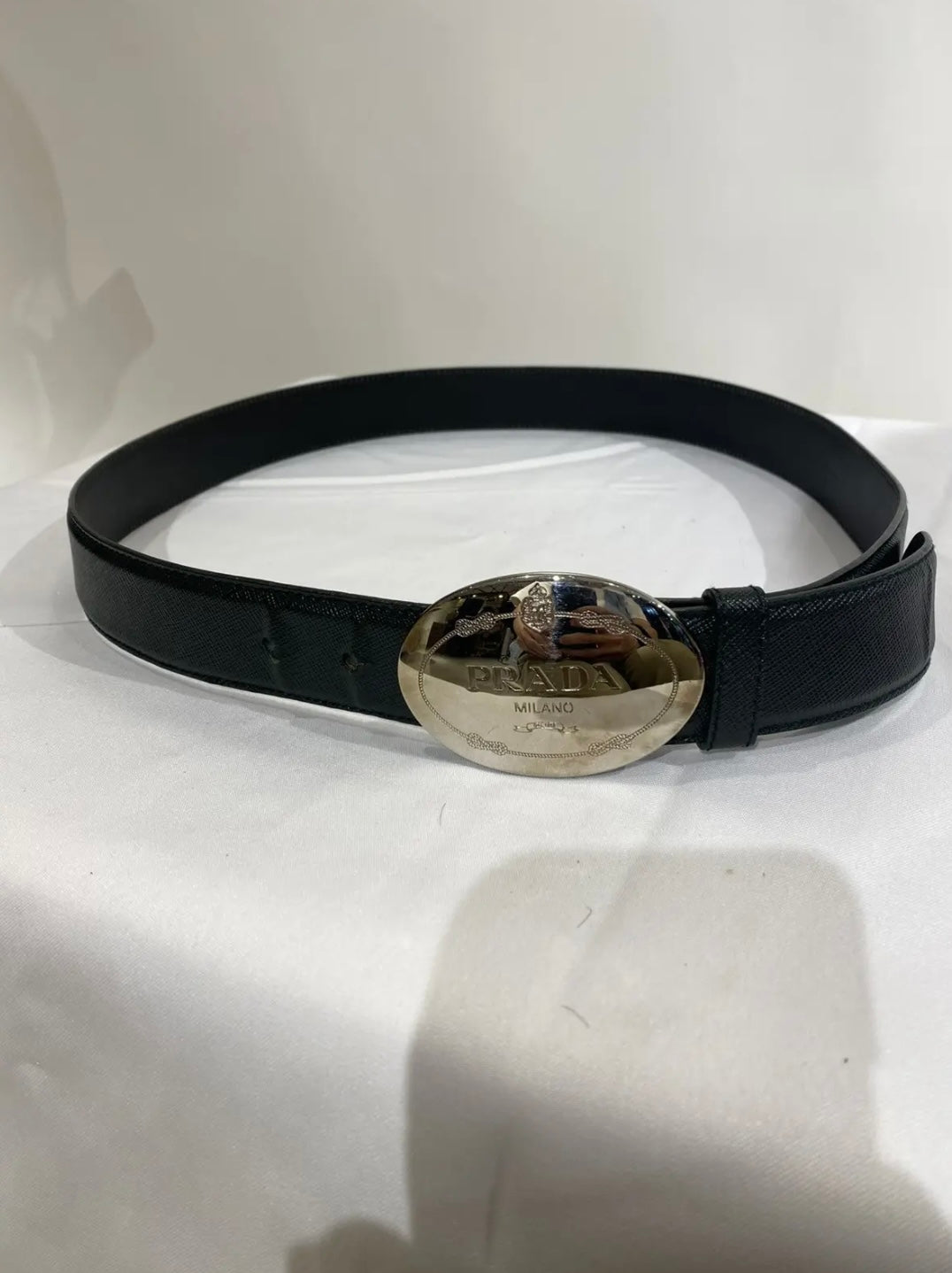 Prada Milano Saffiano Leather Belt
