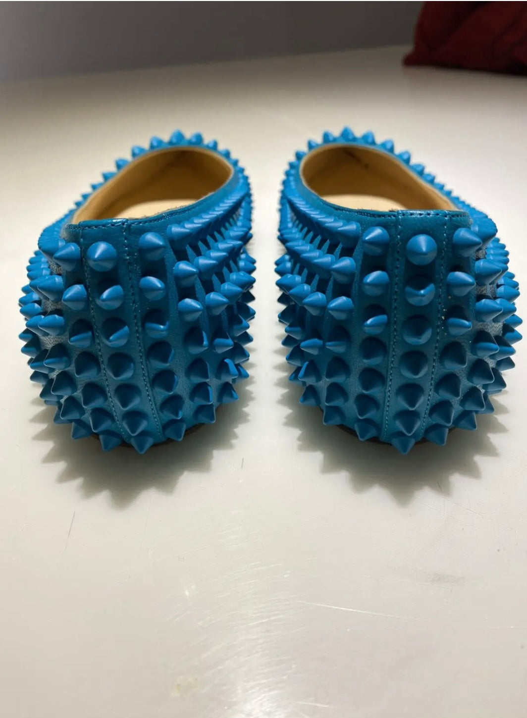 Christian Louboutin Turquoise Leather Flats