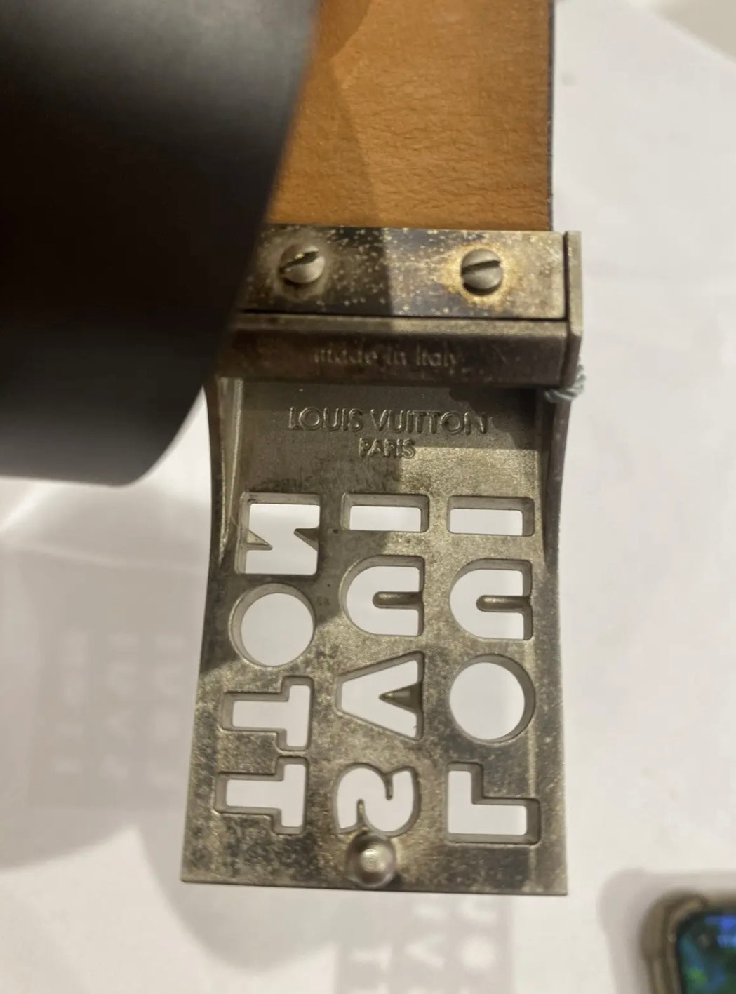 Louis Vuitton Logo Buckled Belt