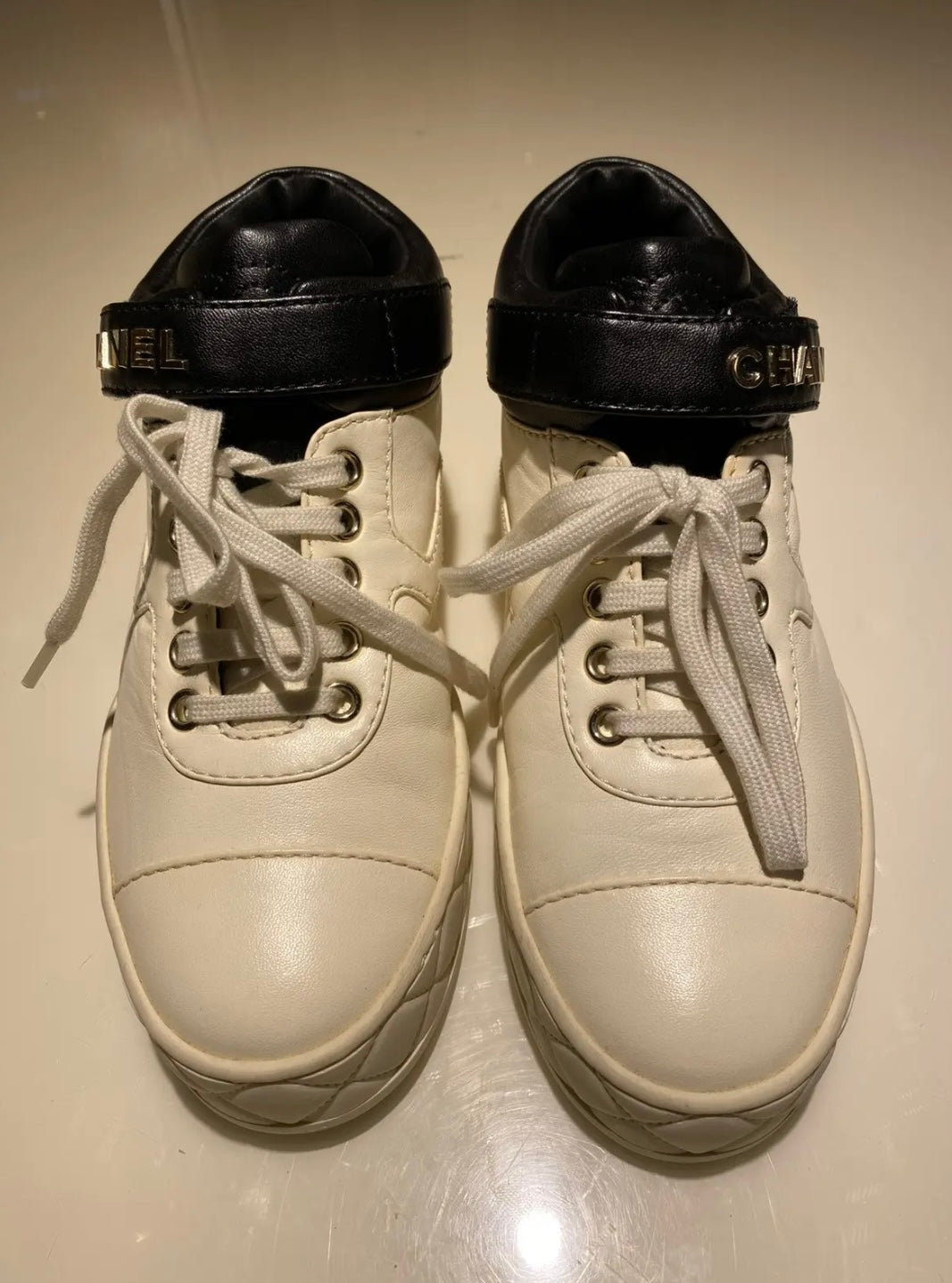Chanel Coco Mark Leather Trainers