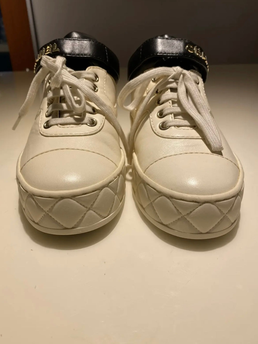 Chanel Coco Mark Leather Trainers