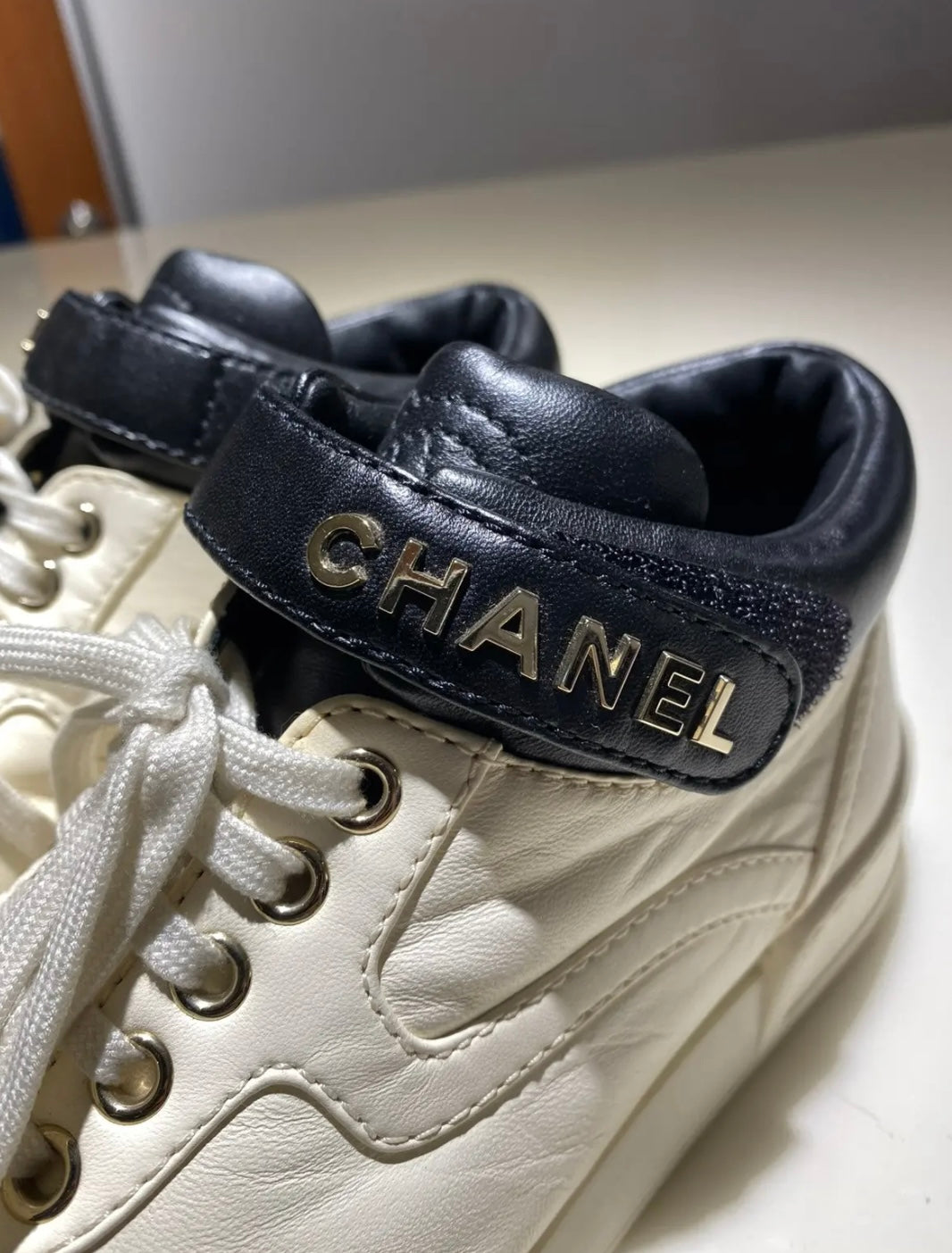 Chanel Coco Mark Leather Trainers