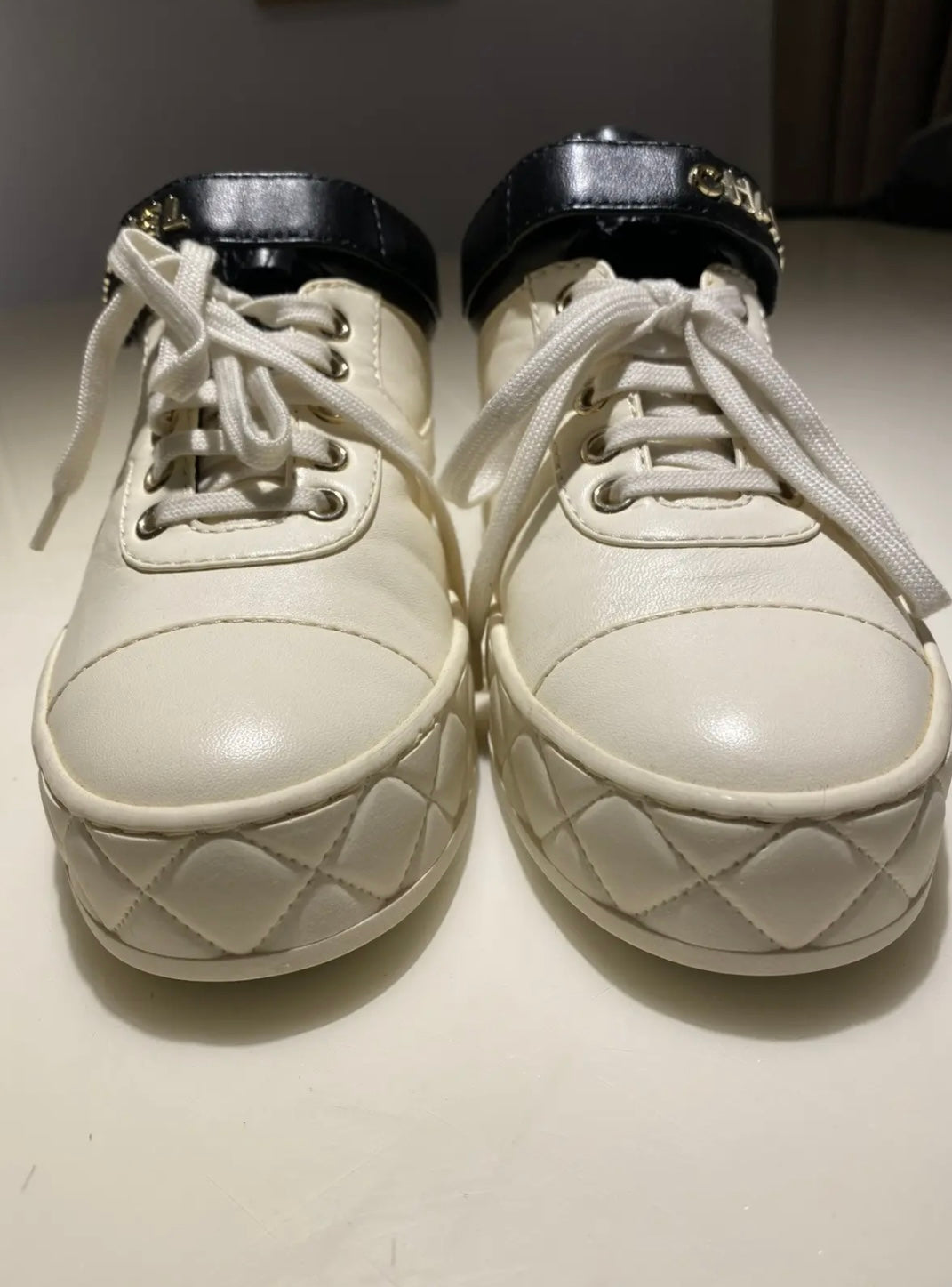 Chanel Coco Mark Leather Trainers