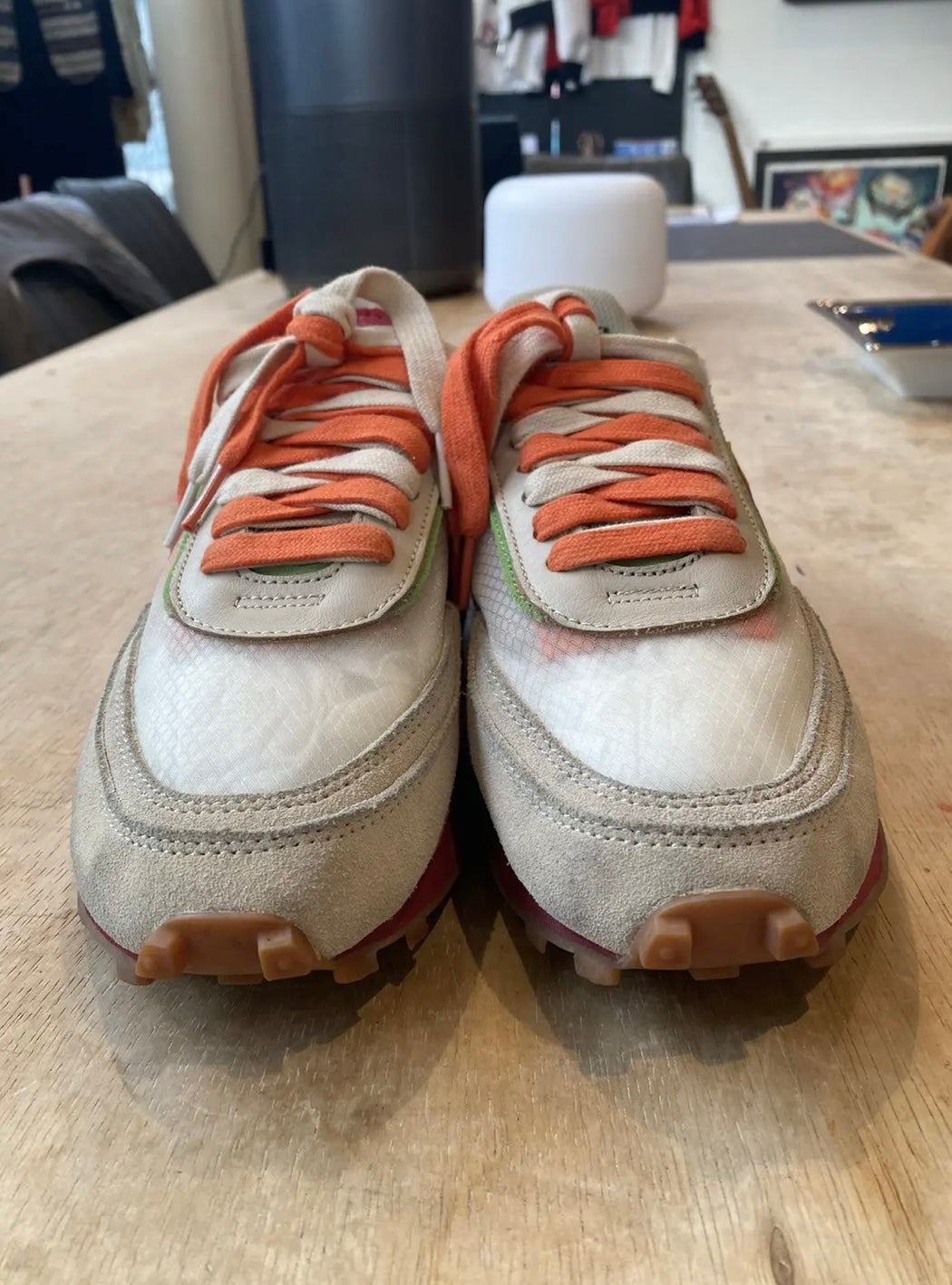 Nike LDWaffle sacai × CLOT “Kiss of Death – Net Orange Blaze”