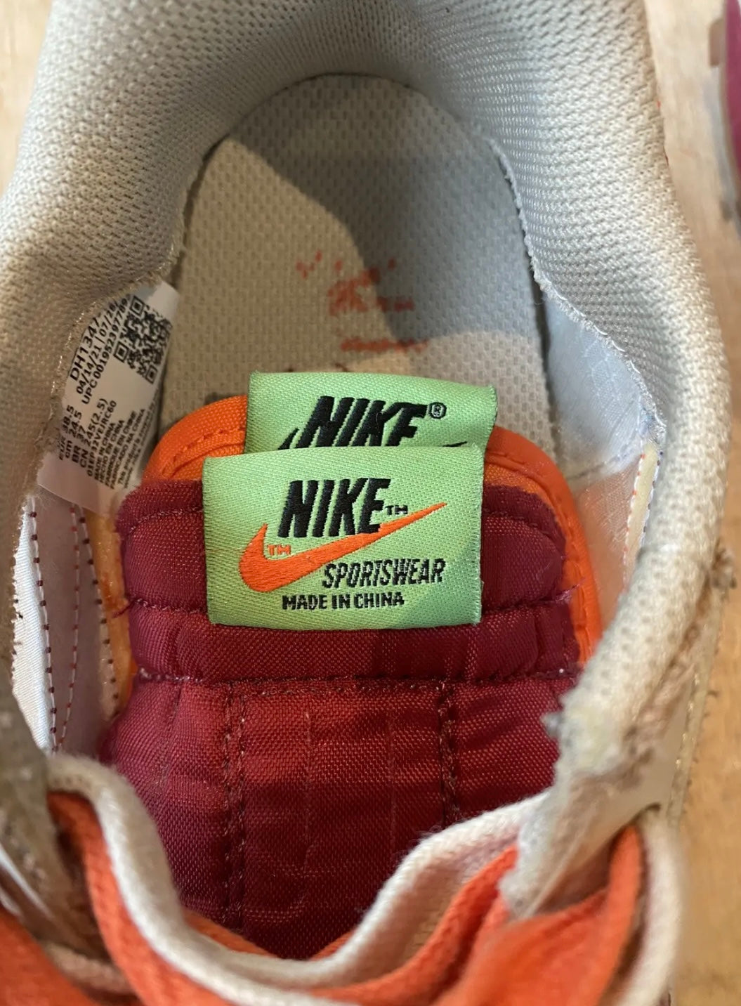 Nike LDWaffle sacai × CLOT “Kiss of Death – Net Orange Blaze”