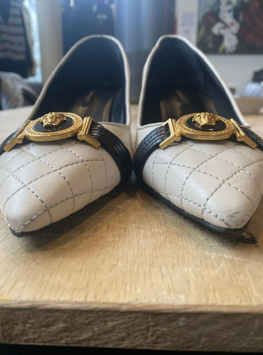 Versace Medusa Aevitas Leather Heels