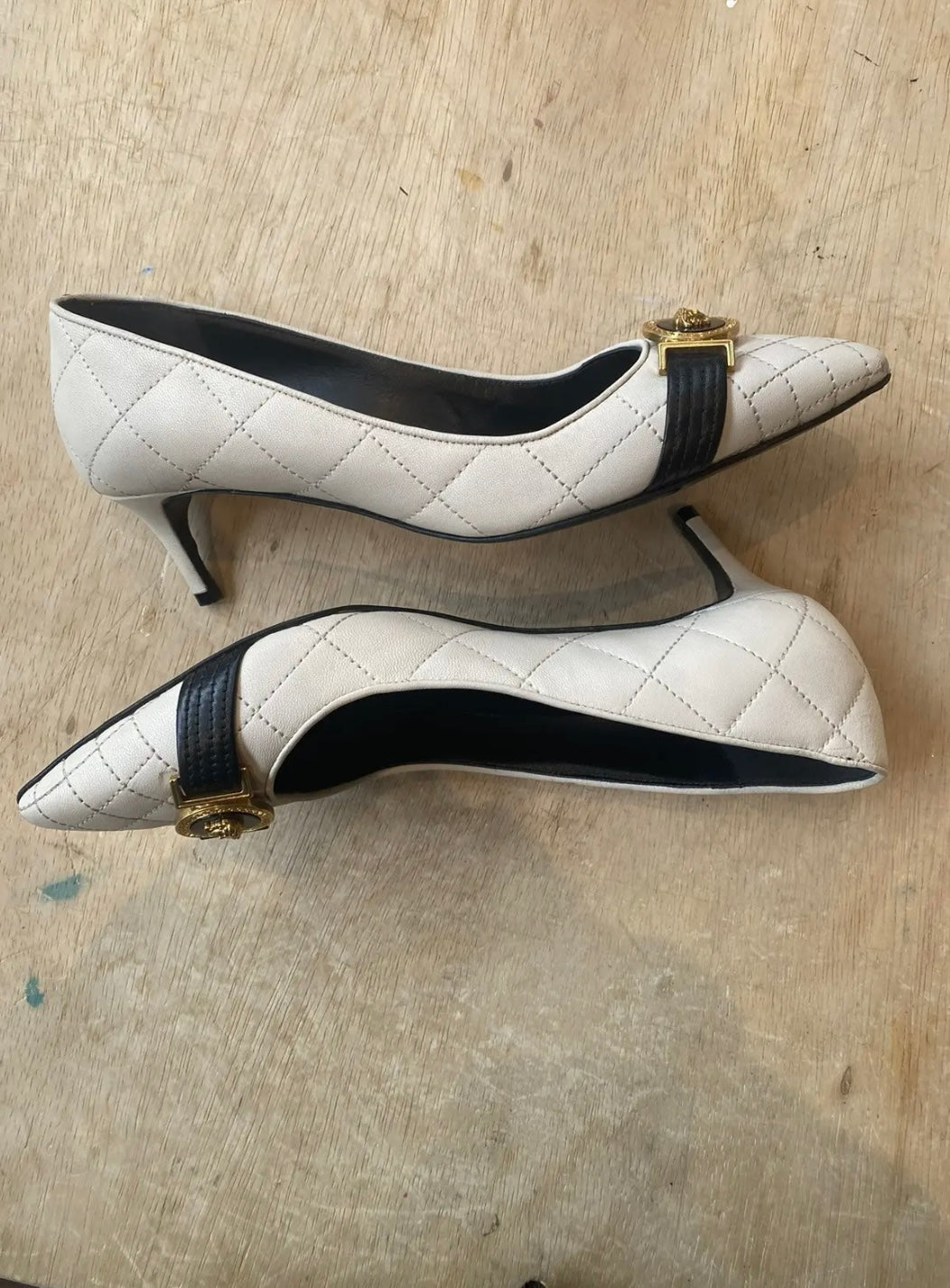 Versace Medusa Aevitas Leather Heels