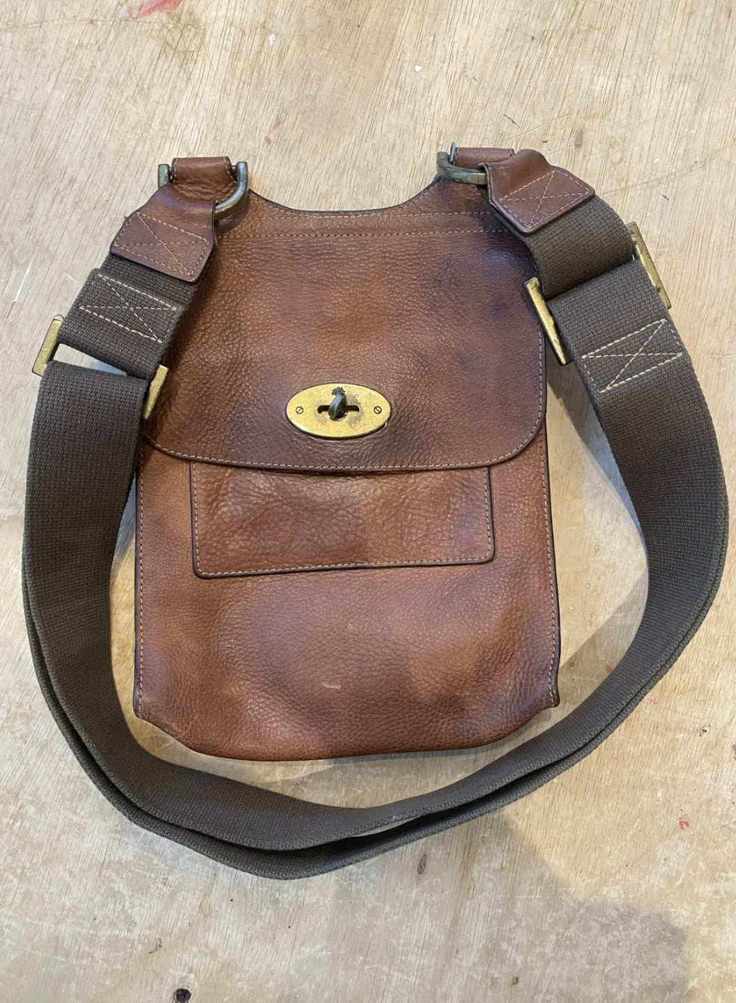 Vintage Mulberry Antony Messenger Crossbody Bag