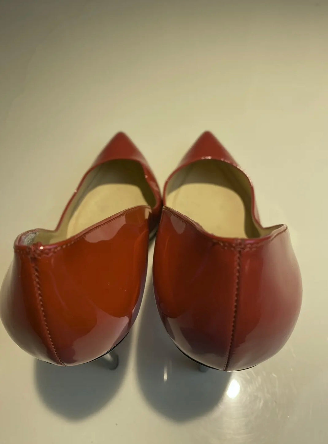 Christian Louboutin Red Patent Pigalle Plato Heels