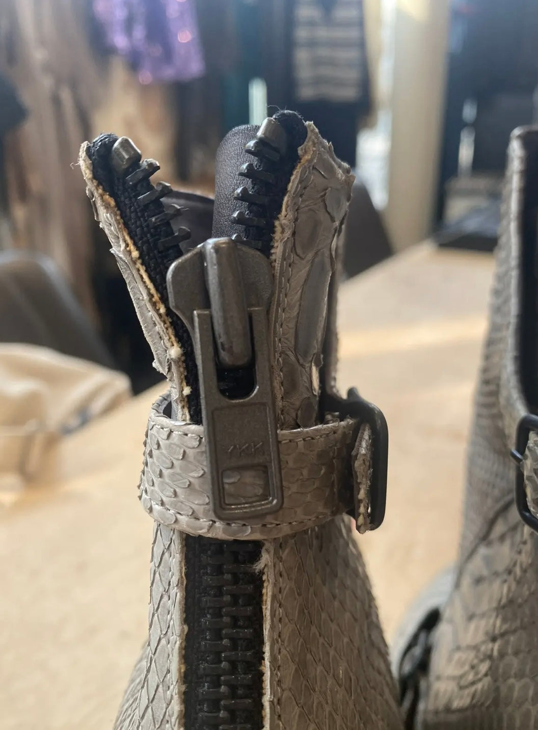 David Eden × Raparo Vero Cuoio Python High Heels Platform