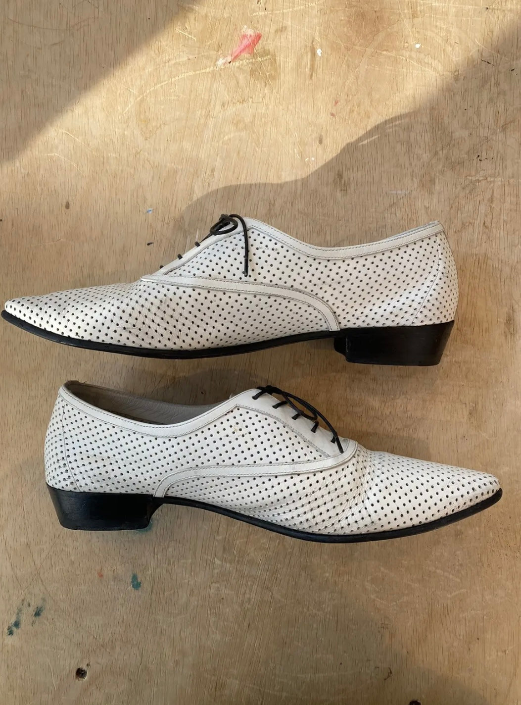 Celine Jacno Perforated Derby Shoes