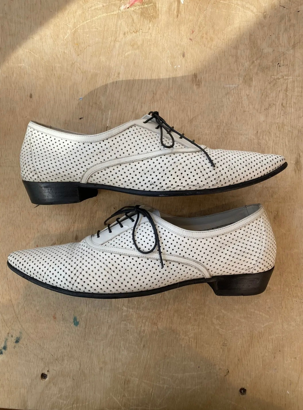 Celine Jacno Perforated Derby Shoes