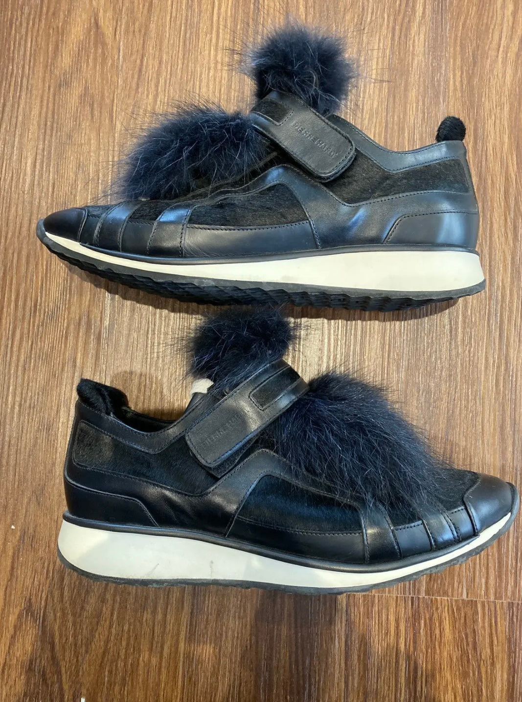 Pierre Hardy Fur Pom-Pom Sneakers