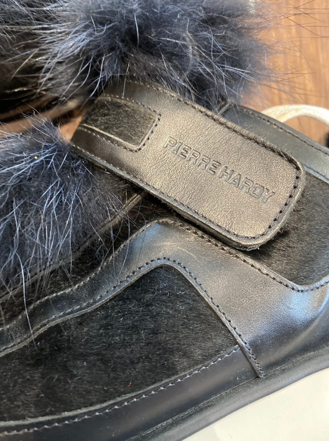 Pierre Hardy Fur Pom-Pom Sneakers