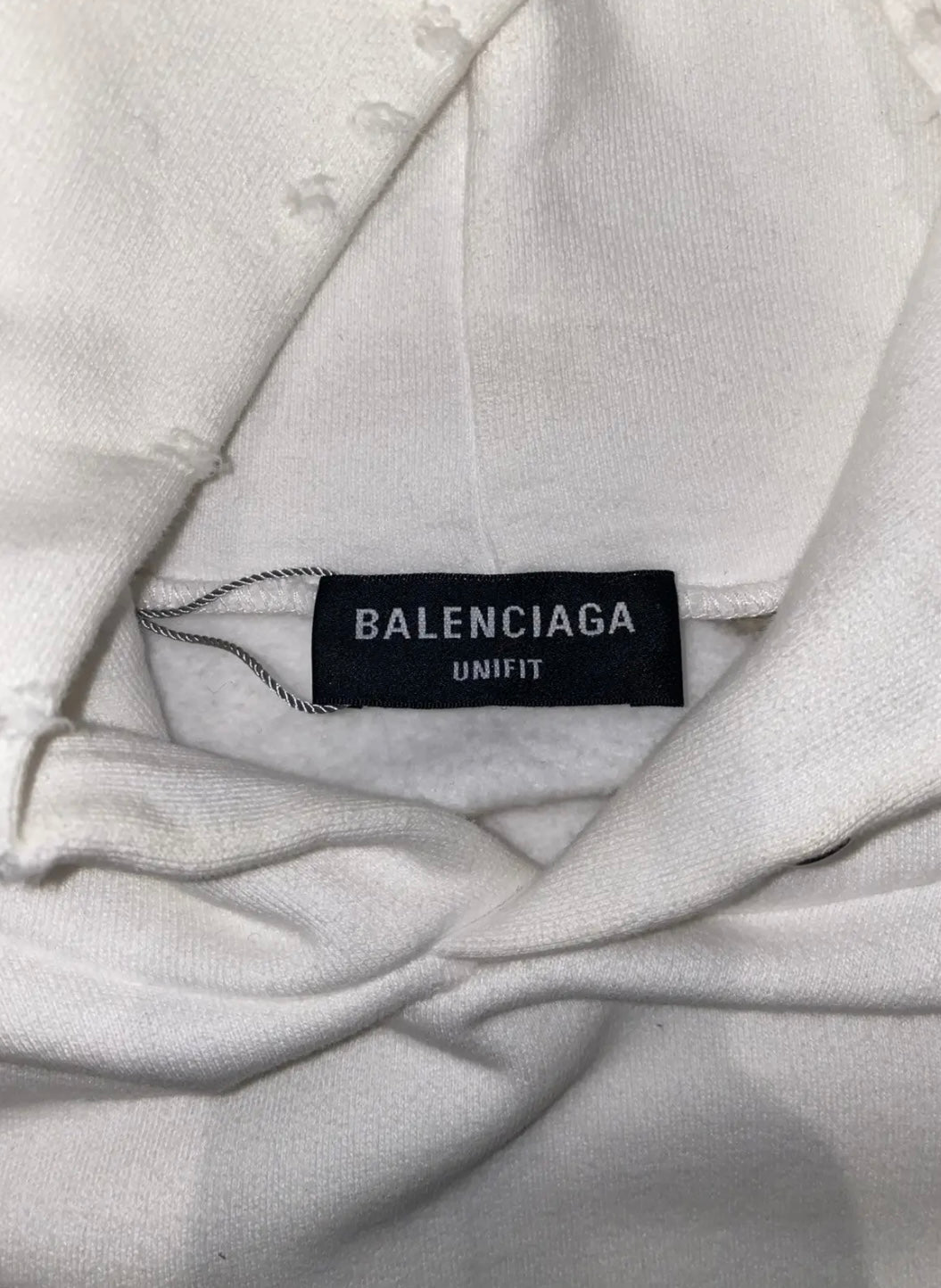 BALENCIAGA Blurred Logo Oversized Distressed Hoodie