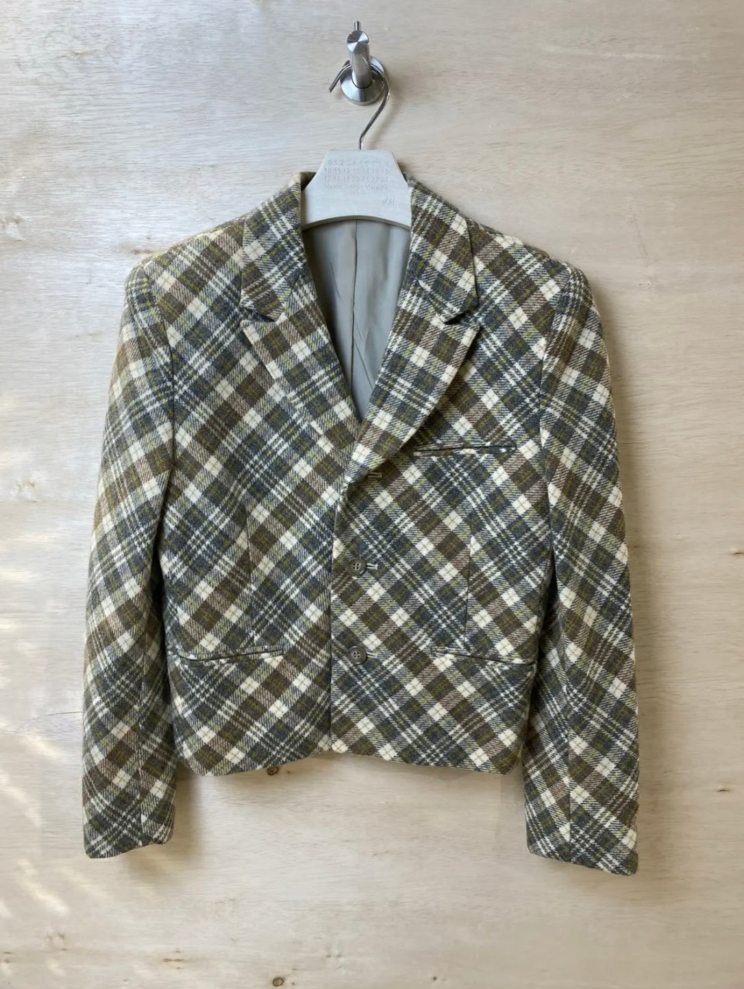 Vintage Composition by Kenzo Checked Blazer