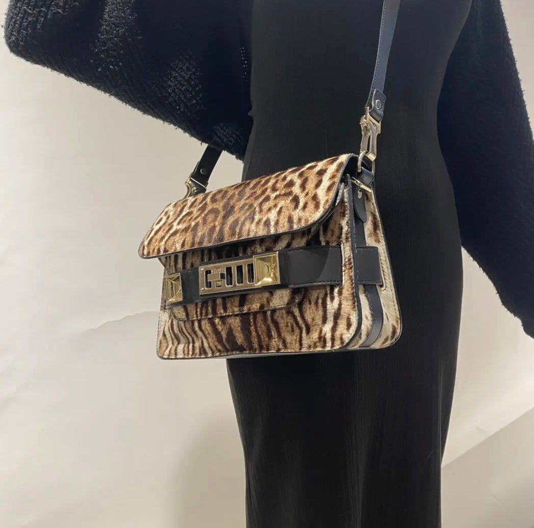 Proenza Schouler PS11 Mini Classic Shoulder Bag – Leopard Calf Hair