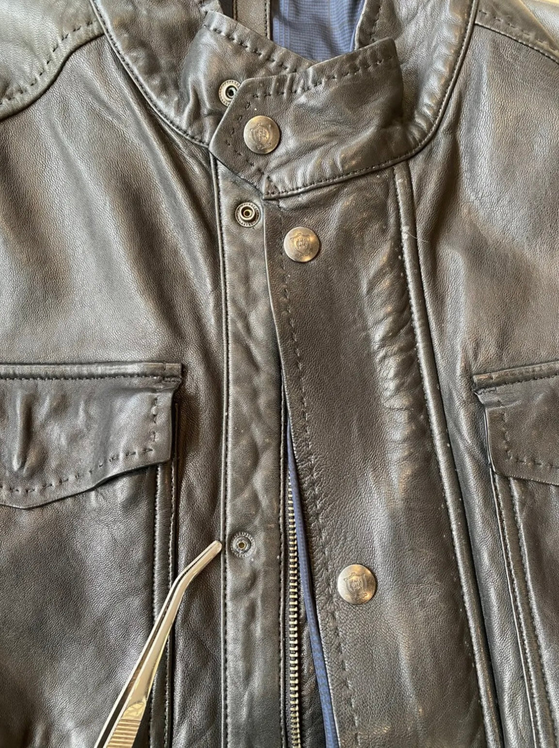 Massimo Dutti Sheepskin Leather Jacket