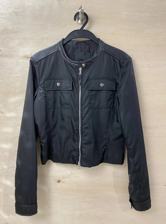 PRADA Nylon Leather Bomber