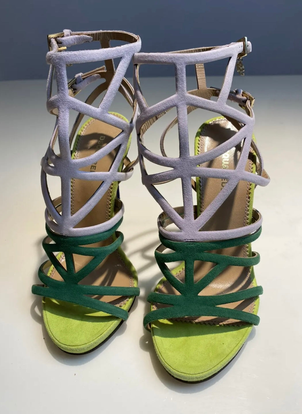 Dsquared2 Gradient Suede Lattice Heels