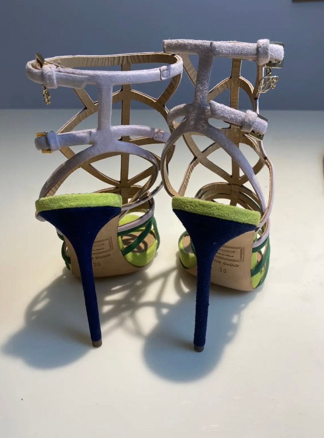 Dsquared2 Gradient Suede Lattice Heels