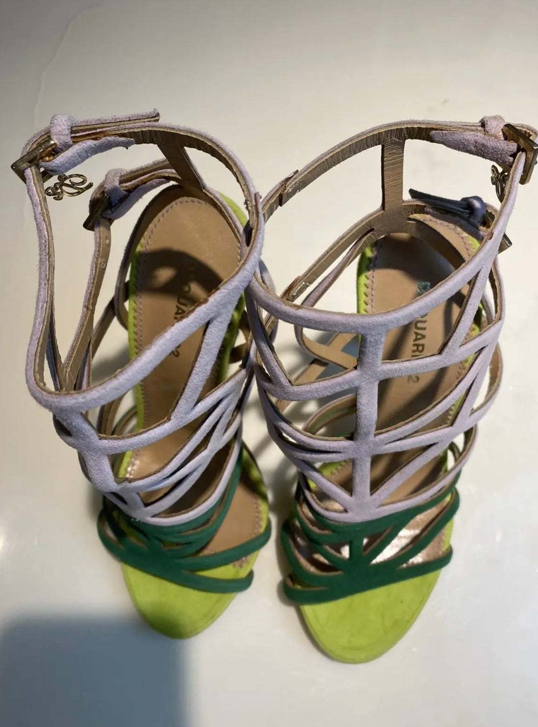 Dsquared2 Gradient Suede Lattice Heels