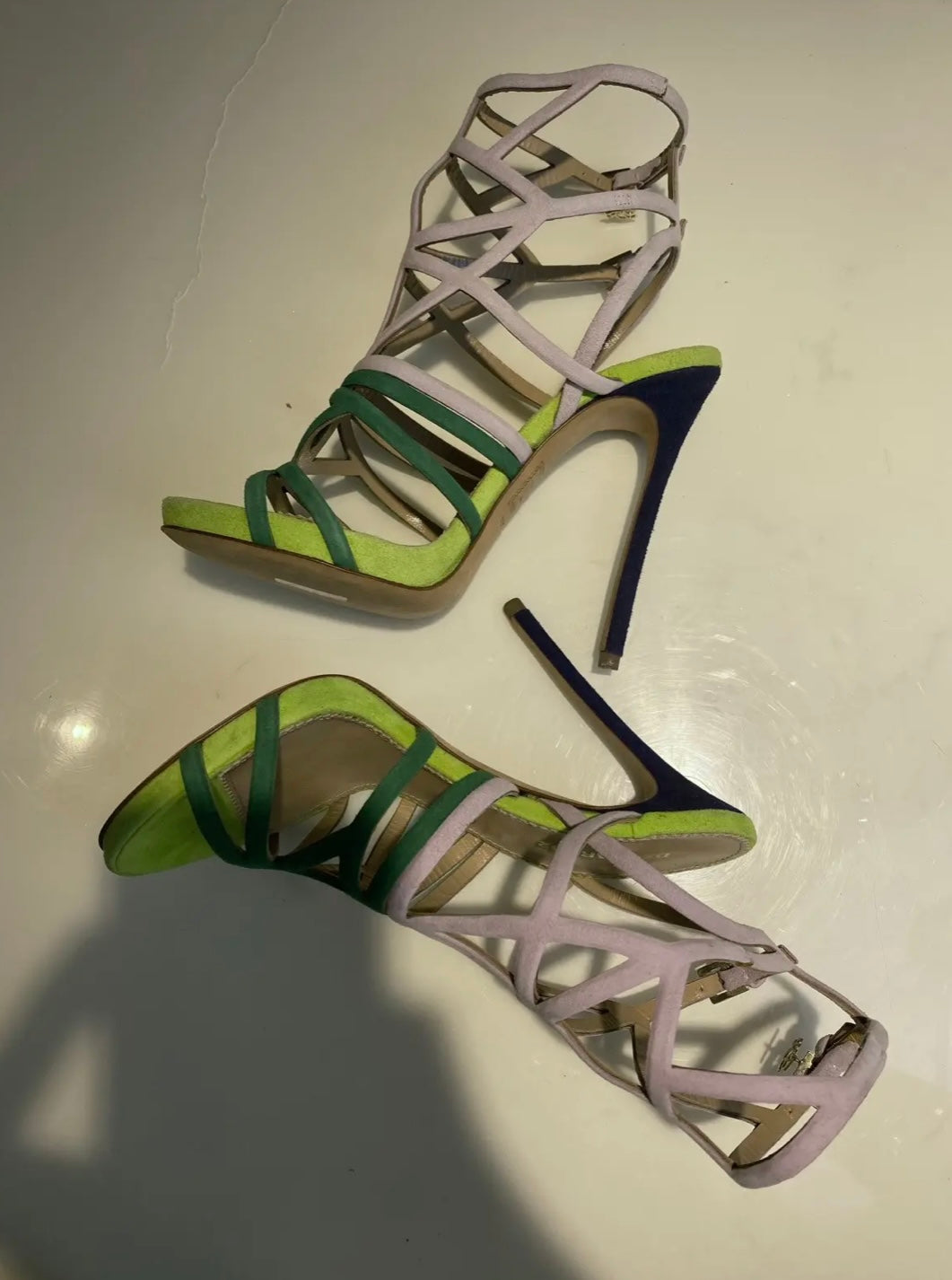 Dsquared2 Gradient Suede Lattice Heels