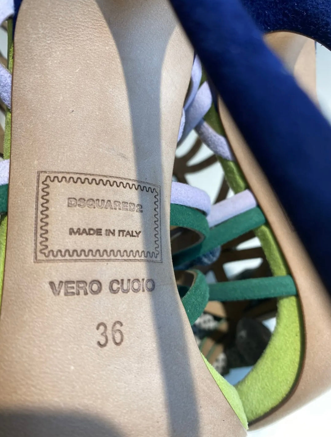 Dsquared2 Gradient Suede Lattice Heels