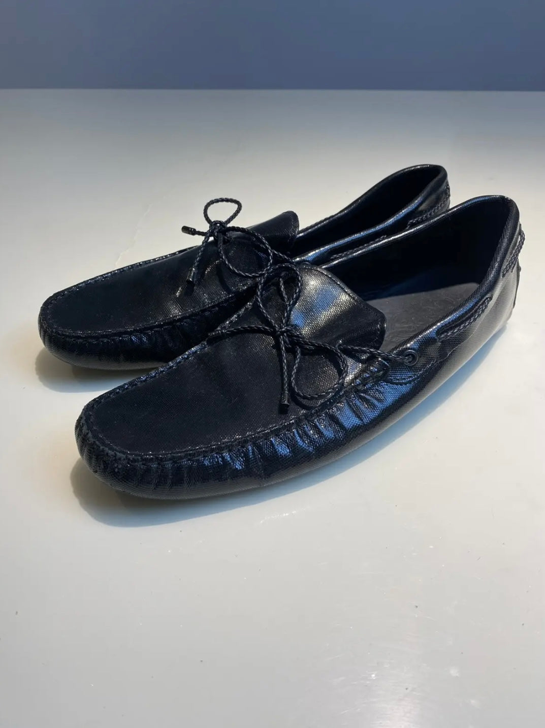 Tod’s Textured Leather Bow Loafers