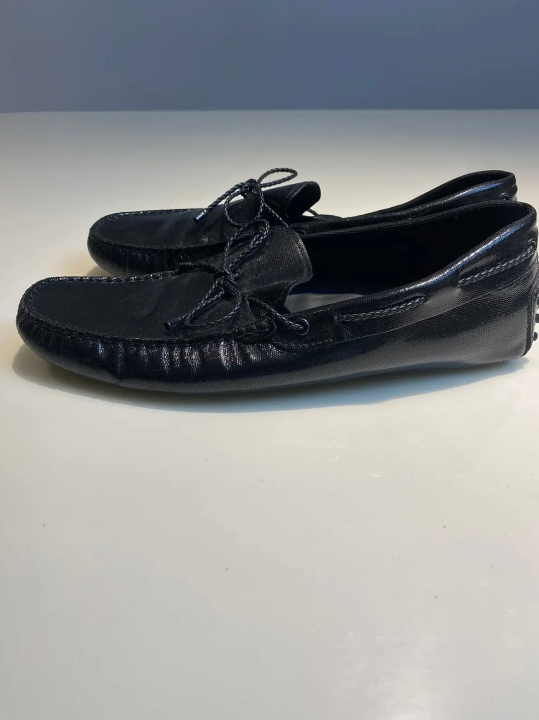 Tod’s Textured Leather Bow Loafers