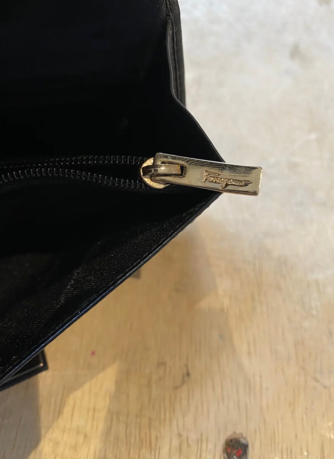 Salvatore Ferragamo Long Wallet with Gold-Tone Clasp